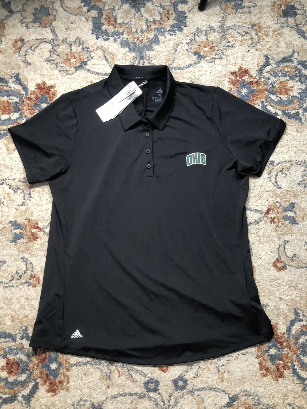 Ohio Bobcats Adidas Polo Shirt Women's XL Ladies OU Athens Ohio NCAA NWT